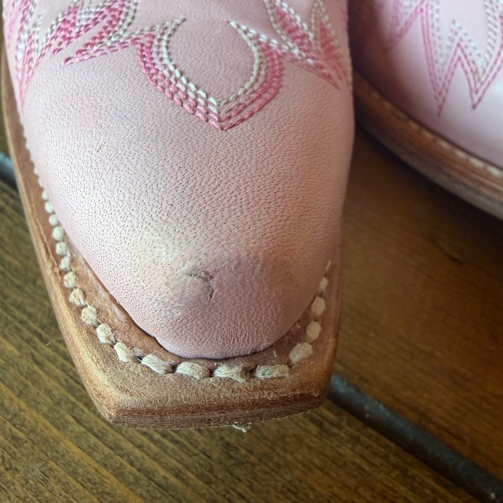 Ariat Pastel Pink Western Embroidered Ankle Boots - Picture 4 of 5